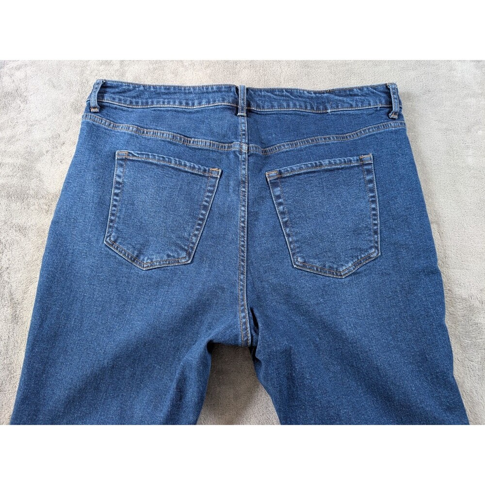 Eloquii Jeans Womens 16 Blue Stretch Flare Denim High Rise Casual Boho Trendy - Picture 4 of 12